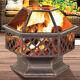 Large Fire Bowl Fire Pit For Garden Patio Heater Bbq Vintage Design Charcoal