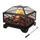 Large Fire Pit Bbq Firepit Brazier Garden Stove Patio Heater Grill Heavy Duty