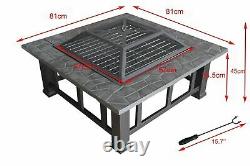 Large Firepit -BBQ Outdoor Garden Patio Heater Stove Fire Pit Brazier + Cover