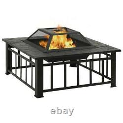 Large Firepit -BBQ Outdoor Garden Patio Heater Stove Fire Pit Brazier + Cover