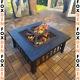 Large Garden Fire Pit Patio Stove Iron Barbecue Bowl Log Burner Outdoor Heater