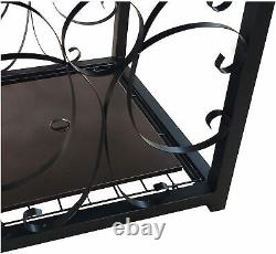 Large Outdoor Fire Pit BBQ Grill Outdoor Patio Heater Wood Log Burner Mesh Lid
