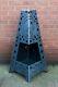 Large Outdoor Garden Firepit Wood Brazier Square Stove Patio Heater Chiminea