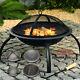 Large Patio Bbq Patio Bowl Fire Pit Heater Folding Garden Outdoor Camping Grill