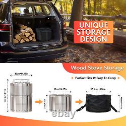 Large Smokeless fire pit and base Wood Burning Firepit Bonfire stove Travel Camp