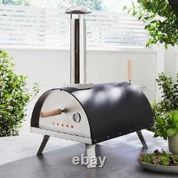Large Stainless Steel Outdoor Pizza Oven Wood Fired Charcoal Stone Base
