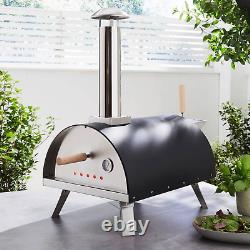 Large Stainless Steel Outdoor Wood Fired Pizza Oven with 14 Pizza Stone Base