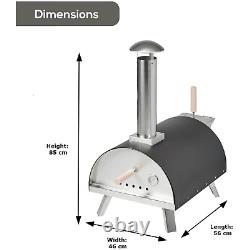 Large Stainless Steel Outdoor Wood Fired Pizza Oven with 14 Pizza Stone Base