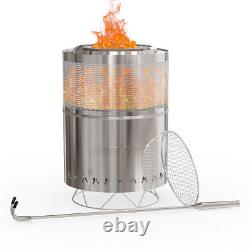 Large Stainless Steel Smokeless Fire Pit Safe Burning Survival Stove With Stand