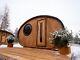 Luxury Oval Outdoor Hobbit Family Sauna Garden Sauna Harvia Wood Fired Heater