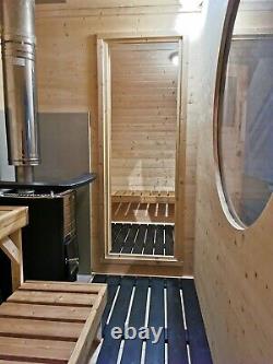 Luxury Oval Outdoor Hobbit Family Sauna Garden Sauna Harvia wood fired Heater
