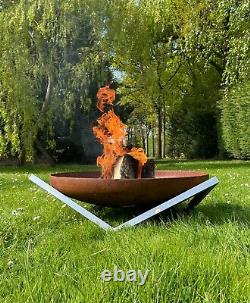 MUST GO. Only £99! Luxury XL Fire Pit, Corten & Stainless Steel