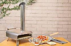 Mimiuo Outdoor Wood Pellet-fired Pizza Oven Garden Portable Stainless Steel Clas