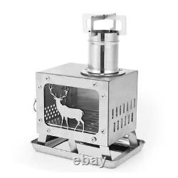 Mini Firewood Burner Fire Wood Heater Stainless Steel for Outdoor for Stay War