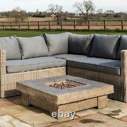NEW Outdoor Garden Gas Fire Pit Table Heater with Lava Rocks & Cover