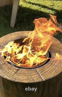 Natural Wax Wood Firepit Garden Heater Crop Candle hotter than Gas fire pits