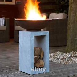 New Ivyline Fire bowl & Stand cement-outdoor garden patio Fire Pit RRP £179