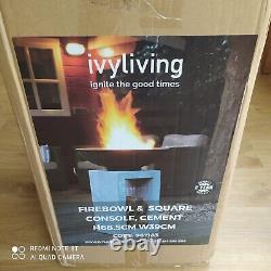 New Ivyline Fire bowl & Stand cement-outdoor garden patio Fire Pit RRP £179