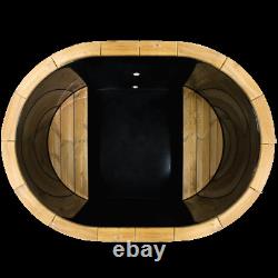 OVAL HOT TUB FOR 2 PERSONS MINI SPA japanese wood fired spa with outside heater