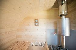 OVAL SAUNA Outdoor wooden garden sauna, better than barrel HARVIA WOOD FIRED
