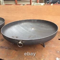 One New Carbon Steel Fire Pit Bowl Heavy Gauge And Hand Built In England