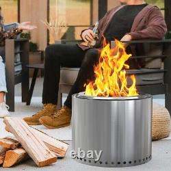 Onlyfire Outdoor Compact Fire Pit, Portable Less Smoke Wood Burning Firepit