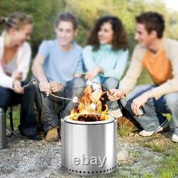 Onlyfire Outdoor Compact Fire Pit, Portable Less Smoke Wood Burning Firepit