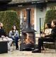 Outdoor 1.75m Steel Chiminea Fireplace With Cooking Grill Collection Only