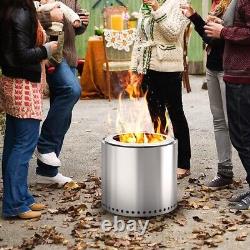 Outdoor Compact Fire Pit, Portable Less Smoke Wood Burning Firepit