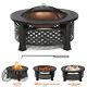 Outdoor Fire Pit Bbq Firepit Brazier Garden Round Table Stove Patio Heater 82cm