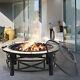 Outdoor Fire Pit Firepit Patio Heater With Bbq Grill Spoker Garden Brazier Stove