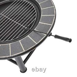 Outdoor Fire Pit Table Mesh Cap Grill Burner Brazier Stove Garden Patio Heater