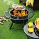 Outdoor Fire Pit With Removable Bbq Grill And Log Grate