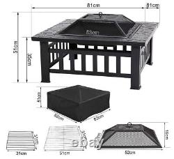 Outdoor Fire Pits for Garden Barbecue Brazier Table Brazier Patio Heater/BBQ/Ice
