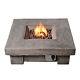 Outdoor Garden Gas Fire Pit Table Heater With Lava Rocks & Cover
