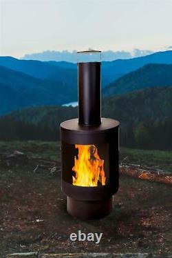 Outdoor Garden Patio Heater BBQ Fireplace Fire Pit Log Wood Burner Chimenea