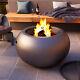 Outdoor Garden Patio Heater Stove Fire Pit Brazier Bbq Grill Bowl Faux Concrete