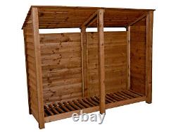 Outdoor Log Store 6FT Fire Wood Storage Shed Handmade