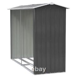 Outdoor Metal Log Store Shed Tool Storage Shed Garden Fire Wood Shelter Cabinet