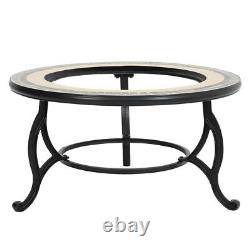 Outdoor Mosaic Fire Pit Brazier Garden Yard BBQ Grill Table Stove Heater Firepit