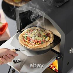 Outdoor Pizza Oven, 2 Tier Wood-Fired Pizza Maker with Waterproof Cover, Cooking