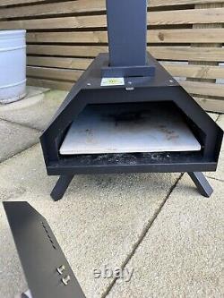 Outdoor Pizza Oven, Portable Wood Fire Oven with 11 Pizza Stone Countertop