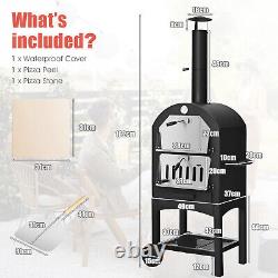 Outdoor Pizza Oven Portable Wood Fire Pizza Maker with Waterproof Cover