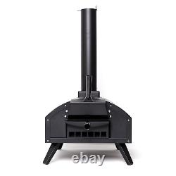Outdoor Pizza Oven Portable Wood Fired Garden Tabletop Stone Grill Bella Black 2