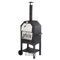 Outdoor Pizza Oven Wood Fired/Charcoal Cooking BBQ Smoker 187 x 49 x 36cm