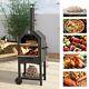 Outdoor Pizza Oven Wood Fired Pizza Oven Maker Charcoal Bbq Grill 3-tier Withwheel