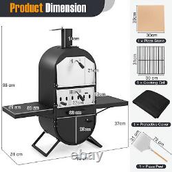 Outdoor Pizza Oven Wood Fired Pizza Oven Pizza Stone Pizza Maker withThermometer