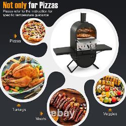 Outdoor Pizza Oven Wood Fired Pizza Oven Pizza Stone Pizza Maker withThermometer