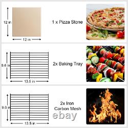 Outdoor Pizza Oven, Wood Fired Pizza Oven for Outside, Patio Pizza Maker with Pi