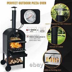 Outdoor Pizza Oven Wood-fired Pizza Maker Pizza Stone with Waterproof Cover